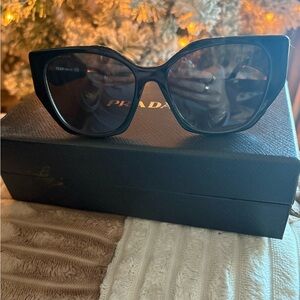 Prada Women's Black Cat-Eye Sunglasses